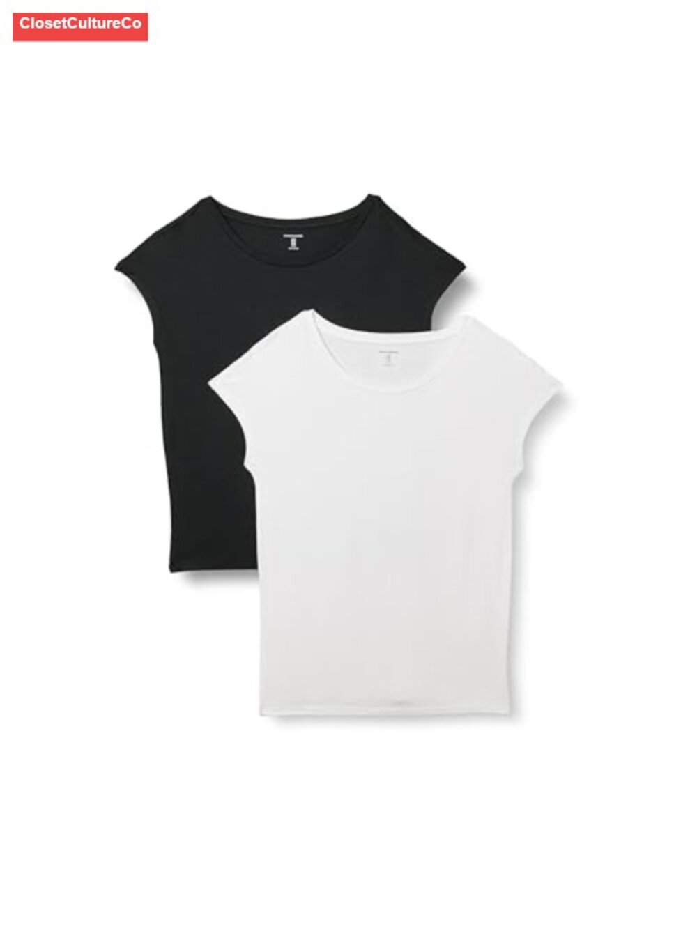 Women's Jersey Boat Neck Dolman Sleeve T-Shirt Regular Fit 2 Pack